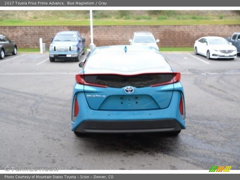 Blue Magnetism / Gray 2017 Toyota Prius Prime Advance