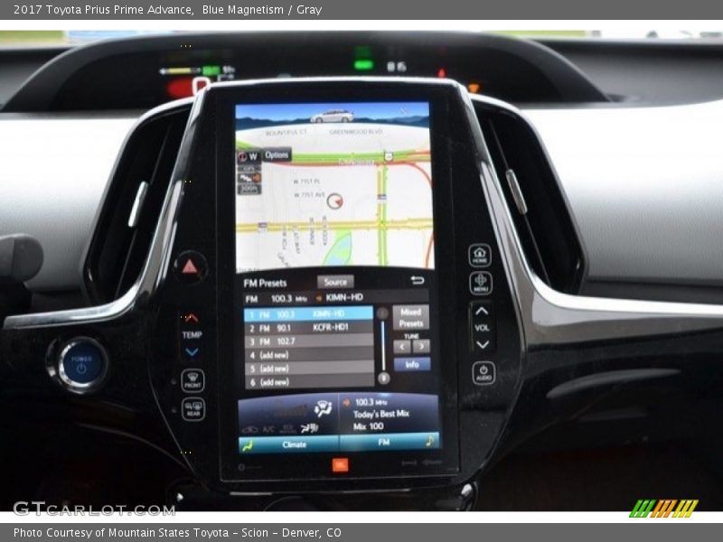 Navigation of 2017 Prius Prime Advance