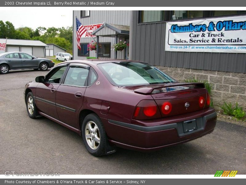 Berry Red Metallic / Medium Gray 2003 Chevrolet Impala LS