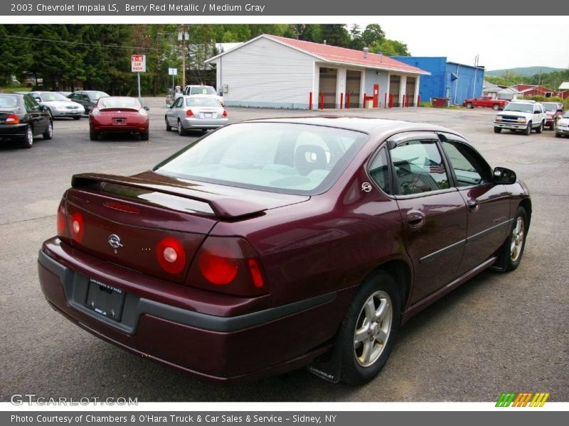Berry Red Metallic / Medium Gray 2003 Chevrolet Impala LS