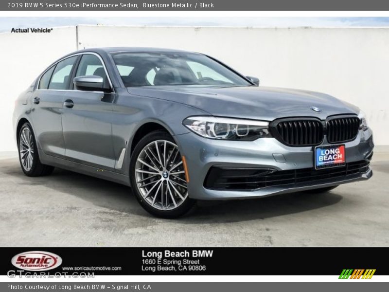 Bluestone Metallic / Black 2019 BMW 5 Series 530e iPerformance Sedan