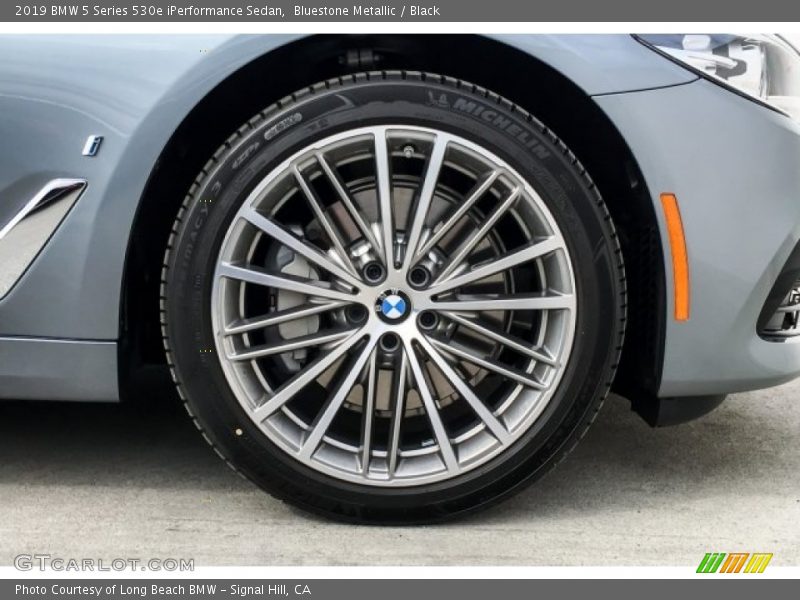 Bluestone Metallic / Black 2019 BMW 5 Series 530e iPerformance Sedan