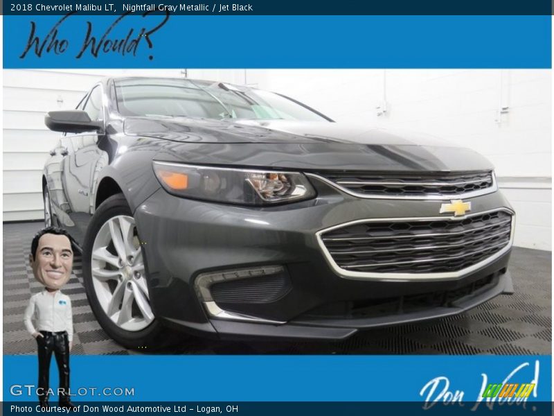Nightfall Gray Metallic / Jet Black 2018 Chevrolet Malibu LT