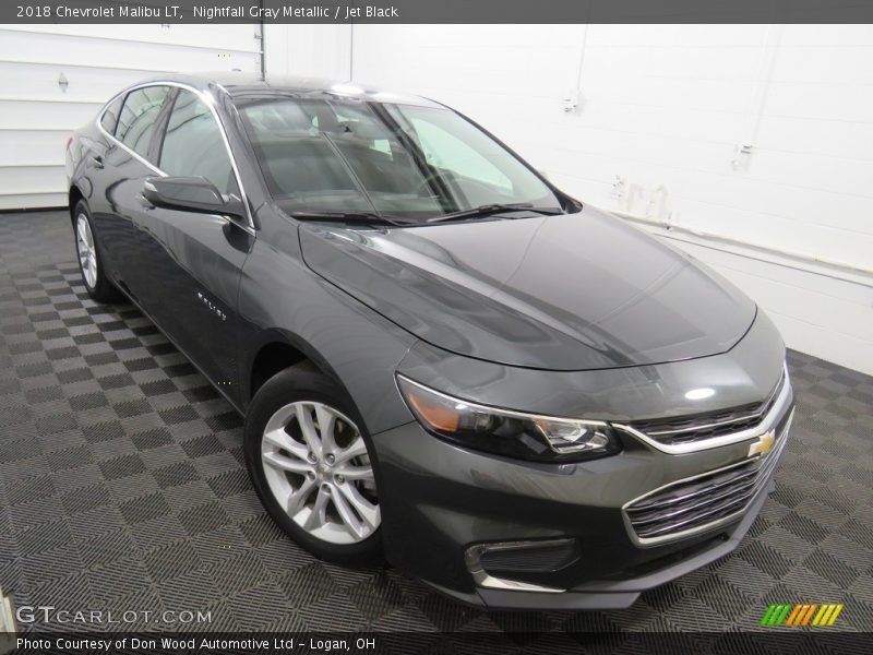Nightfall Gray Metallic / Jet Black 2018 Chevrolet Malibu LT