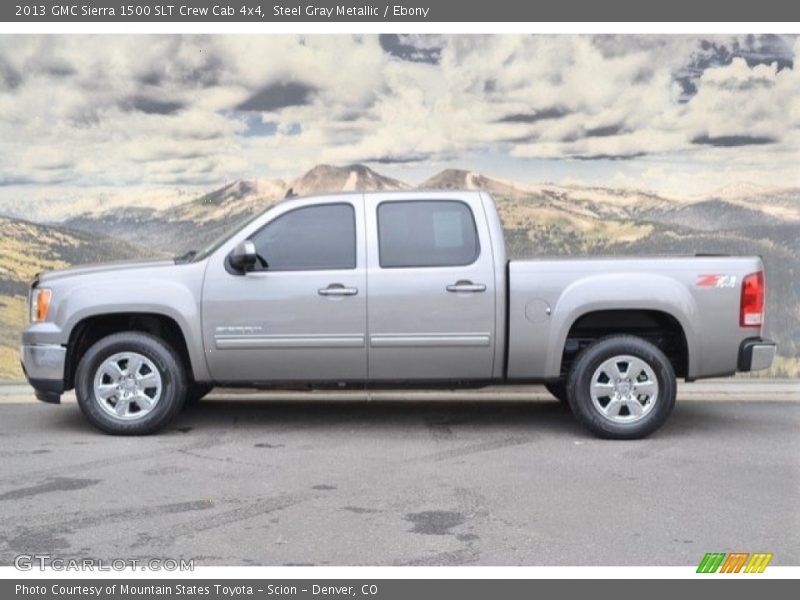 Steel Gray Metallic / Ebony 2013 GMC Sierra 1500 SLT Crew Cab 4x4