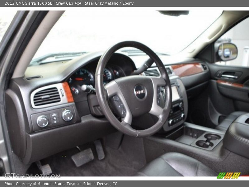 Steel Gray Metallic / Ebony 2013 GMC Sierra 1500 SLT Crew Cab 4x4