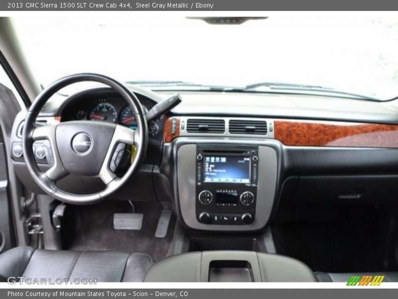 Steel Gray Metallic / Ebony 2013 GMC Sierra 1500 SLT Crew Cab 4x4