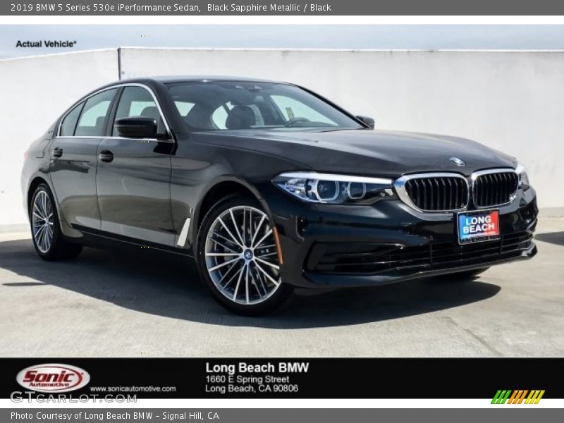 Black Sapphire Metallic / Black 2019 BMW 5 Series 530e iPerformance Sedan