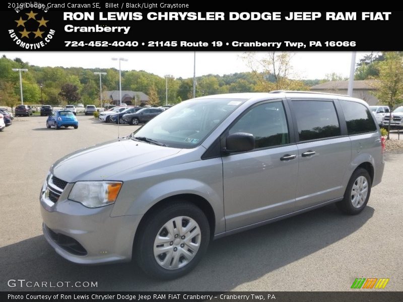 Billet / Black/Light Graystone 2019 Dodge Grand Caravan SE