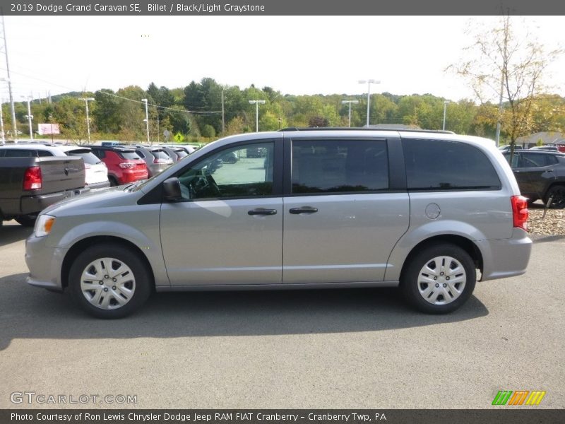 Billet / Black/Light Graystone 2019 Dodge Grand Caravan SE