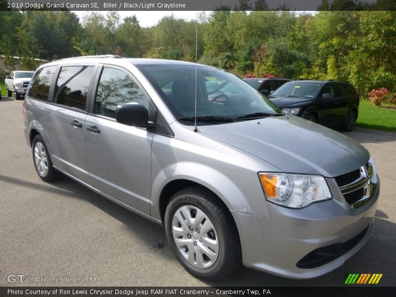 Billet / Black/Light Graystone 2019 Dodge Grand Caravan SE