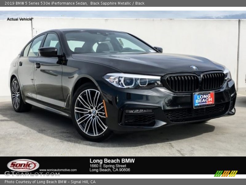 Black Sapphire Metallic / Black 2019 BMW 5 Series 530e iPerformance Sedan