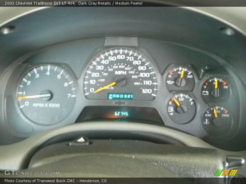 Dark Gray Metallic / Medium Pewter 2003 Chevrolet TrailBlazer EXT LT 4x4