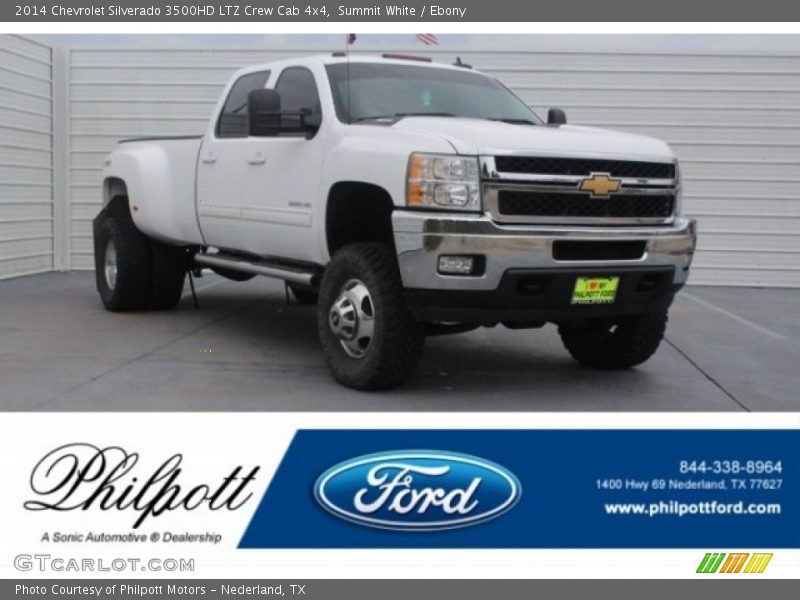 Summit White / Ebony 2014 Chevrolet Silverado 3500HD LTZ Crew Cab 4x4