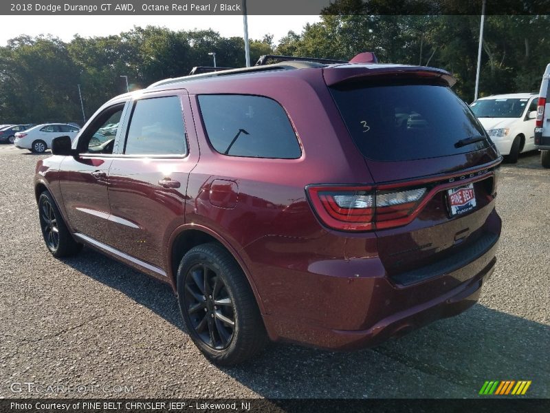 Octane Red Pearl / Black 2018 Dodge Durango GT AWD