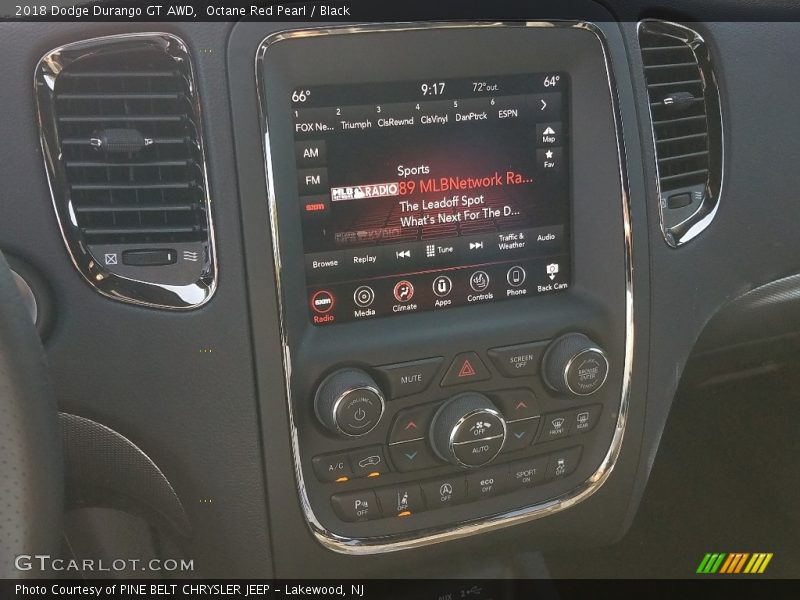 Octane Red Pearl / Black 2018 Dodge Durango GT AWD