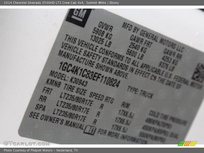 Summit White / Ebony 2014 Chevrolet Silverado 3500HD LTZ Crew Cab 4x4