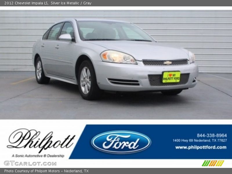 Silver Ice Metallic / Gray 2012 Chevrolet Impala LS