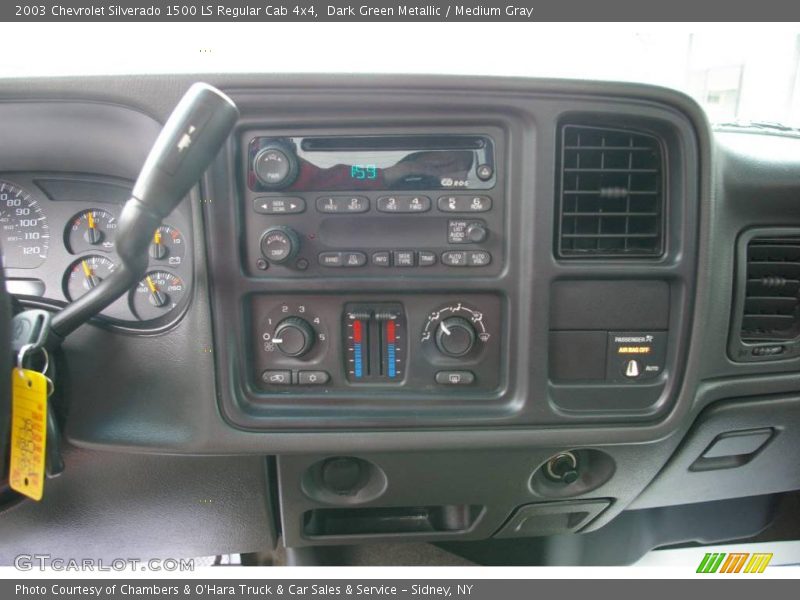 Dark Green Metallic / Medium Gray 2003 Chevrolet Silverado 1500 LS Regular Cab 4x4