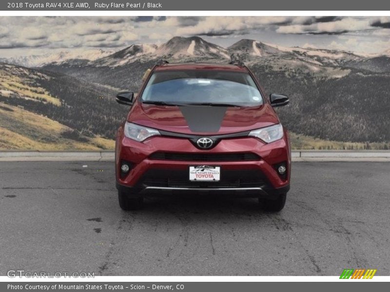 Ruby Flare Pearl / Black 2018 Toyota RAV4 XLE AWD