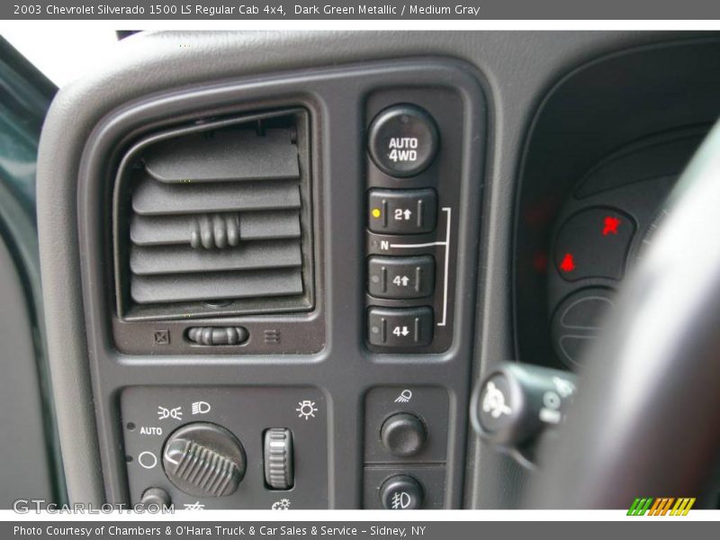 Dark Green Metallic / Medium Gray 2003 Chevrolet Silverado 1500 LS Regular Cab 4x4