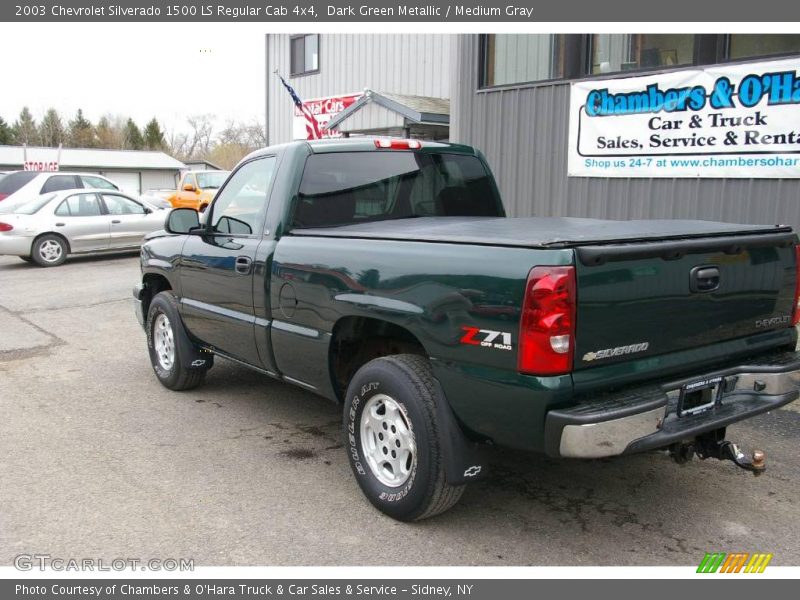 Dark Green Metallic / Medium Gray 2003 Chevrolet Silverado 1500 LS Regular Cab 4x4