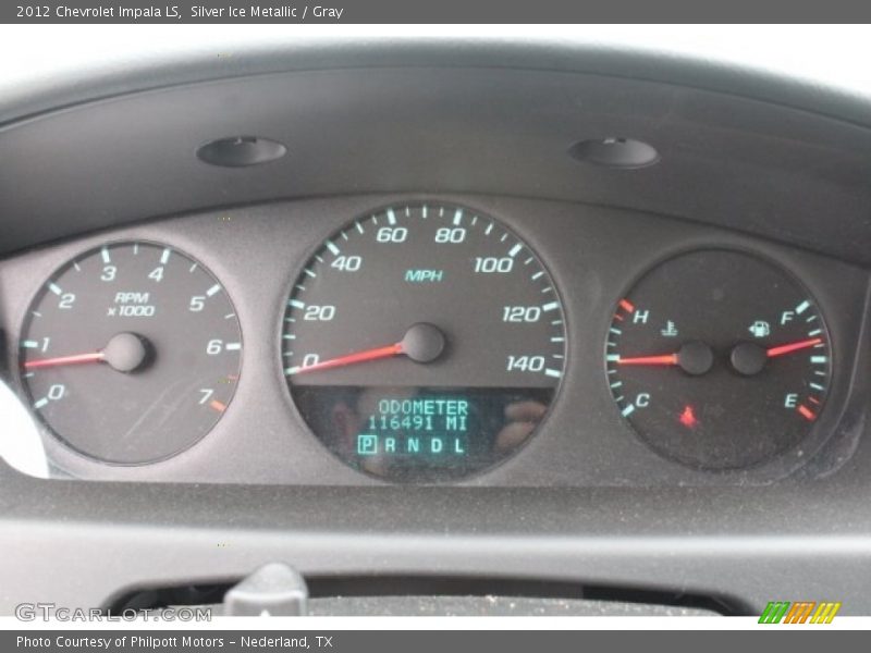 Silver Ice Metallic / Gray 2012 Chevrolet Impala LS