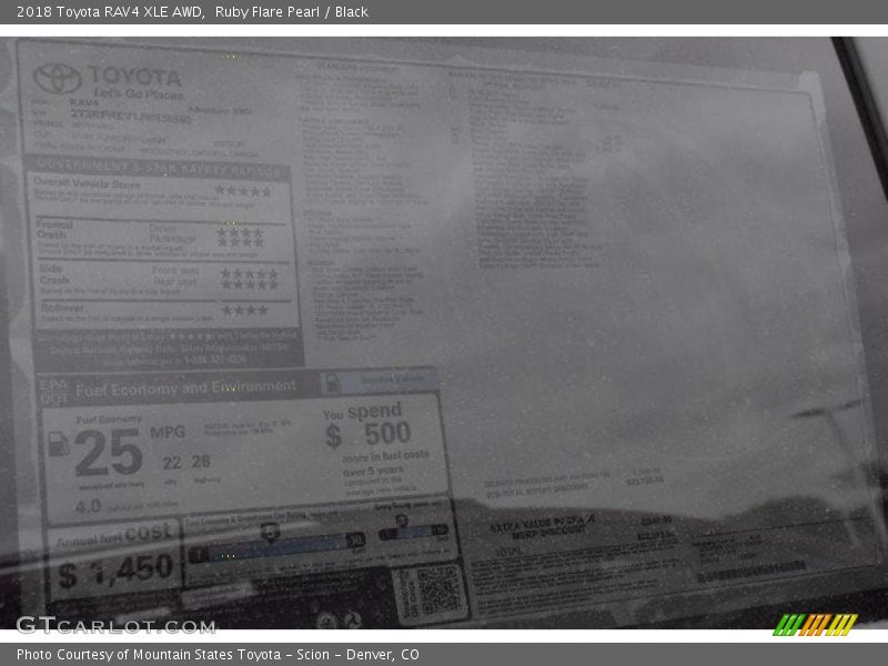 Ruby Flare Pearl / Black 2018 Toyota RAV4 XLE AWD