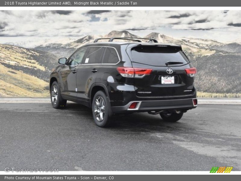 Midnight Black Metallic / Saddle Tan 2018 Toyota Highlander Limited AWD