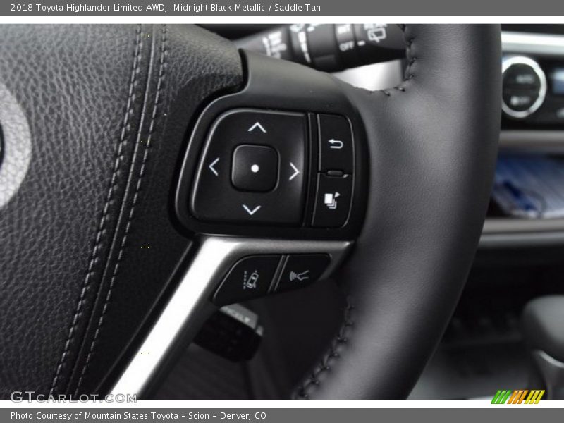Midnight Black Metallic / Saddle Tan 2018 Toyota Highlander Limited AWD