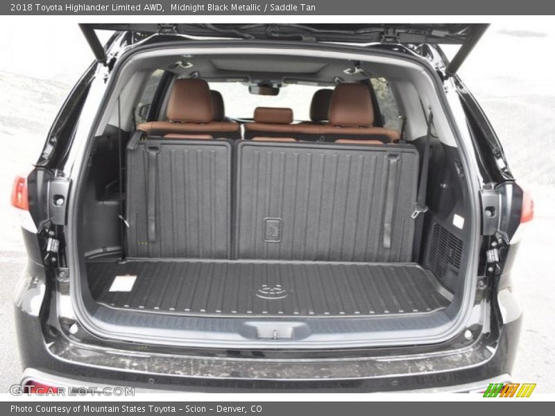 Midnight Black Metallic / Saddle Tan 2018 Toyota Highlander Limited AWD