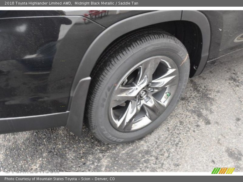 Midnight Black Metallic / Saddle Tan 2018 Toyota Highlander Limited AWD