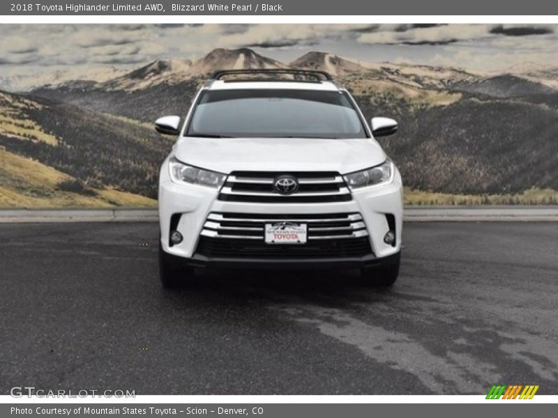 Blizzard White Pearl / Black 2018 Toyota Highlander Limited AWD