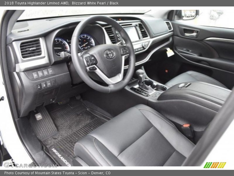 Blizzard White Pearl / Black 2018 Toyota Highlander Limited AWD