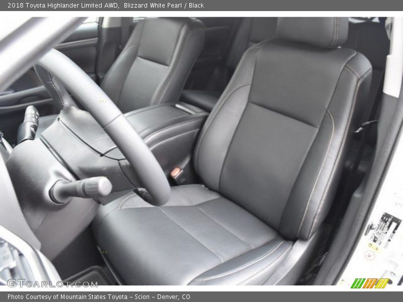 Blizzard White Pearl / Black 2018 Toyota Highlander Limited AWD