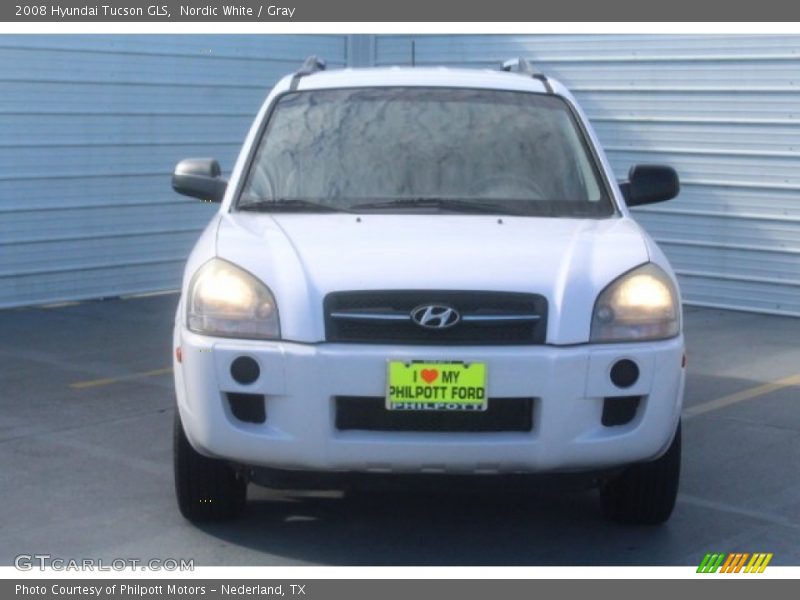 Nordic White / Gray 2008 Hyundai Tucson GLS