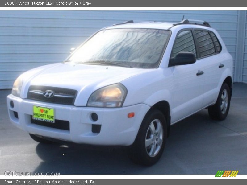 Nordic White / Gray 2008 Hyundai Tucson GLS