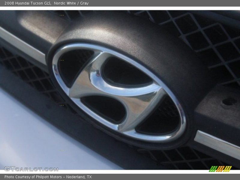 Nordic White / Gray 2008 Hyundai Tucson GLS