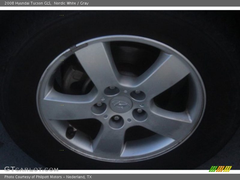 Nordic White / Gray 2008 Hyundai Tucson GLS