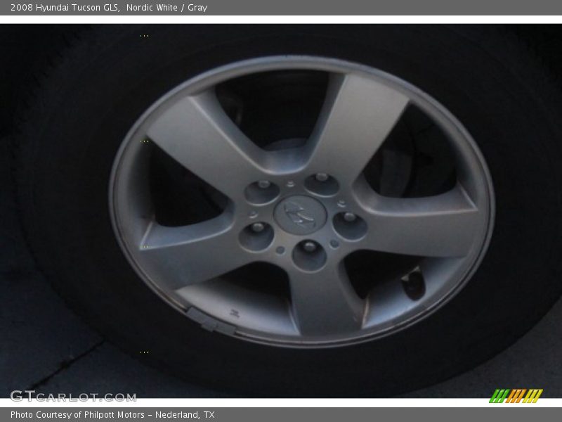 Nordic White / Gray 2008 Hyundai Tucson GLS