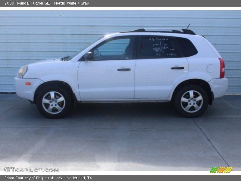 Nordic White / Gray 2008 Hyundai Tucson GLS