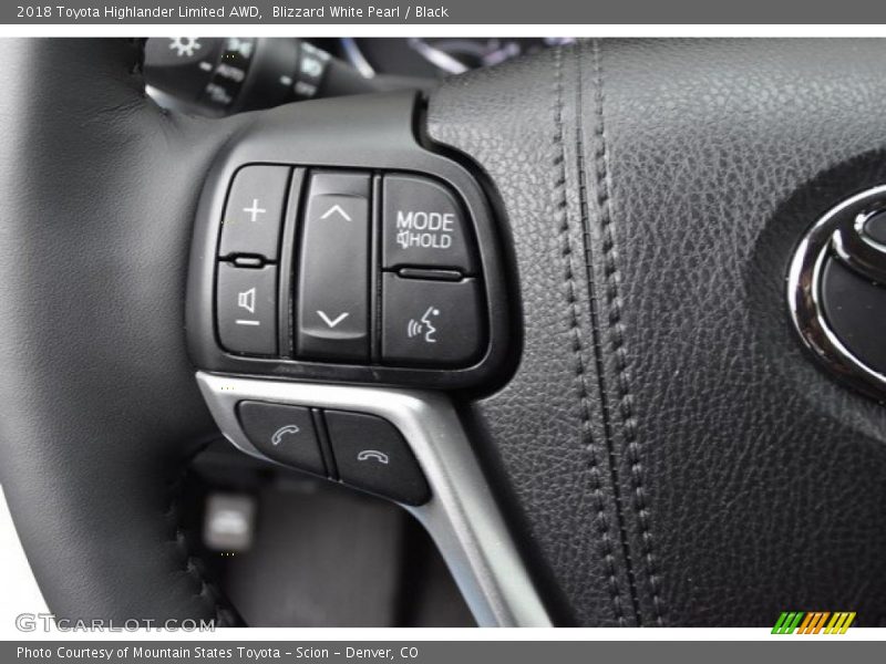 Blizzard White Pearl / Black 2018 Toyota Highlander Limited AWD