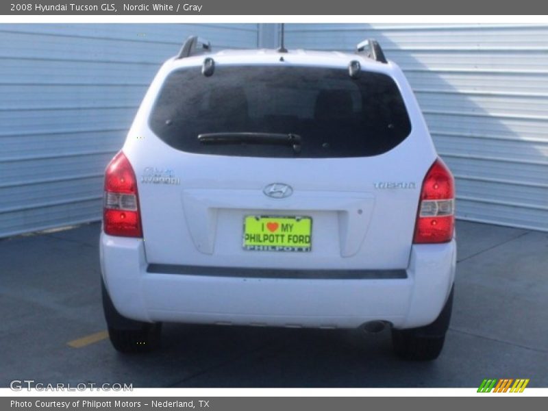 Nordic White / Gray 2008 Hyundai Tucson GLS