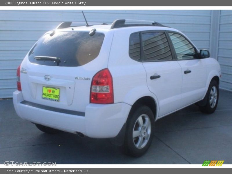 Nordic White / Gray 2008 Hyundai Tucson GLS