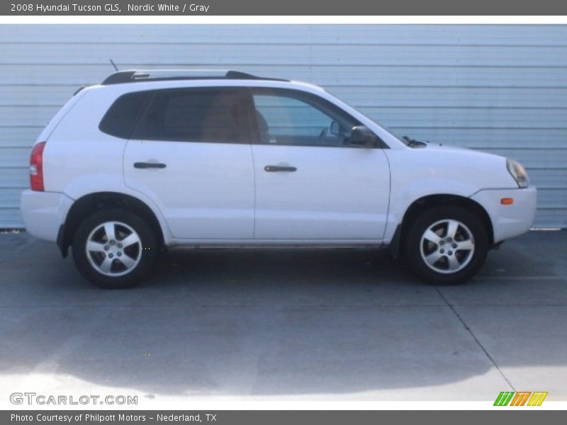 Nordic White / Gray 2008 Hyundai Tucson GLS