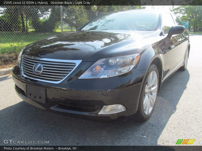 Obsidian Black / Light Gray 2008 Lexus LS 600h L Hybrid
