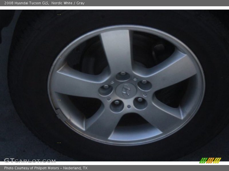 Nordic White / Gray 2008 Hyundai Tucson GLS