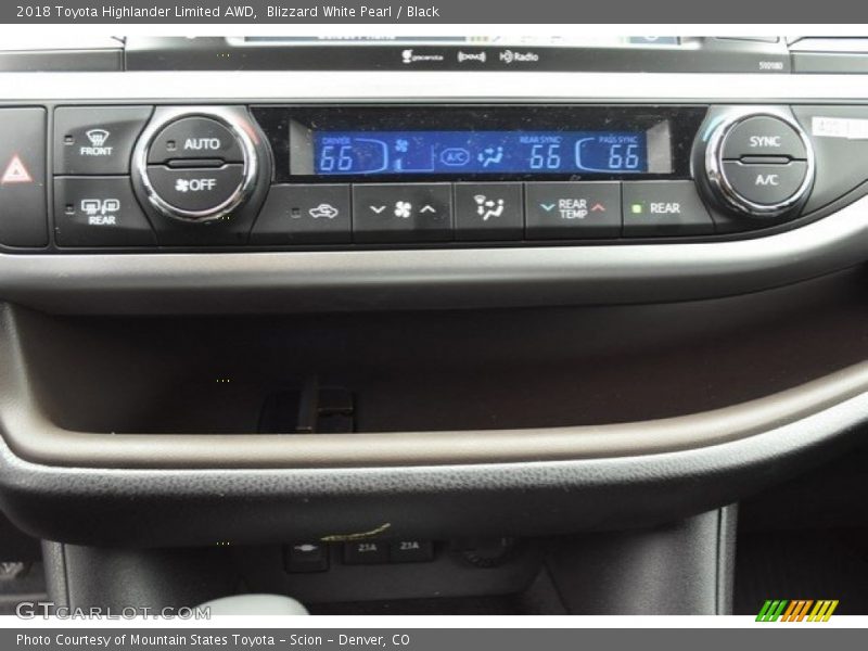 Blizzard White Pearl / Black 2018 Toyota Highlander Limited AWD