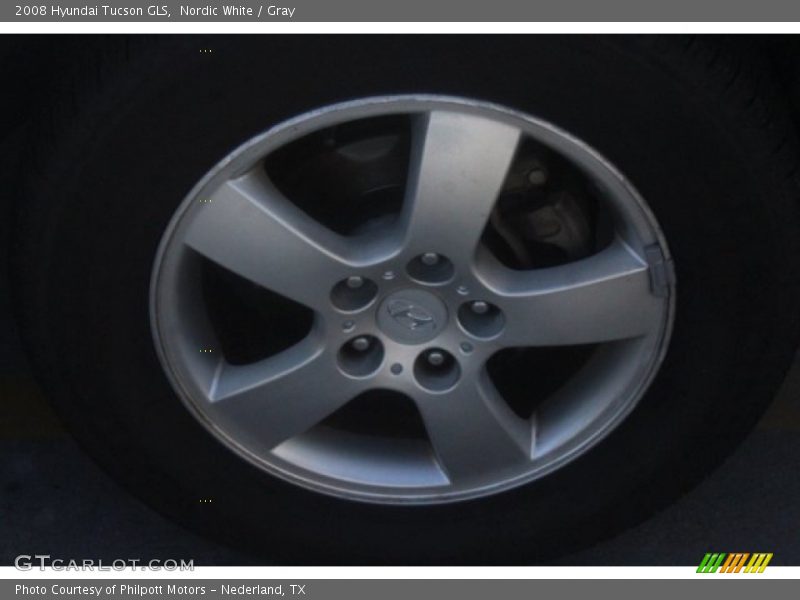 Nordic White / Gray 2008 Hyundai Tucson GLS