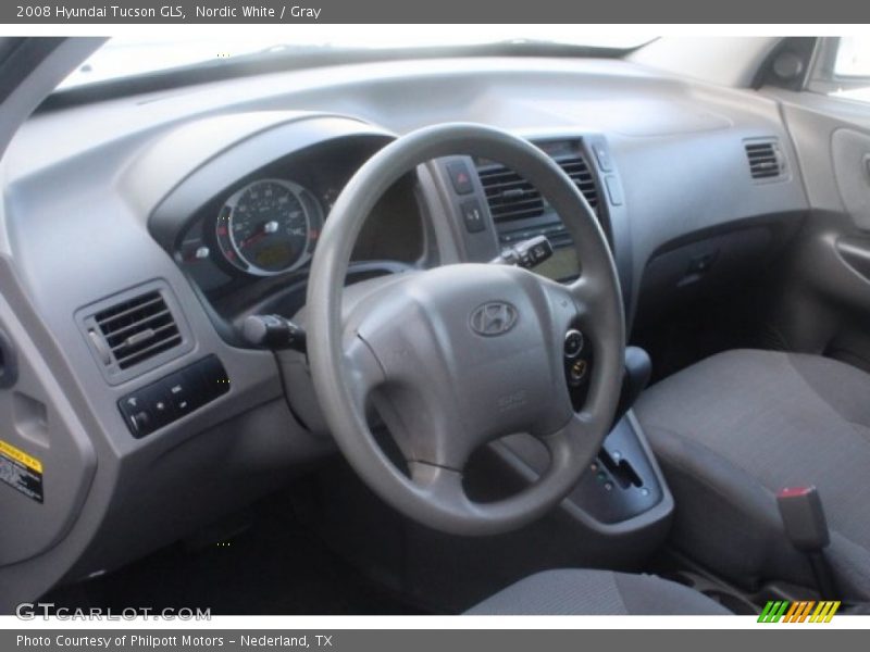 Nordic White / Gray 2008 Hyundai Tucson GLS